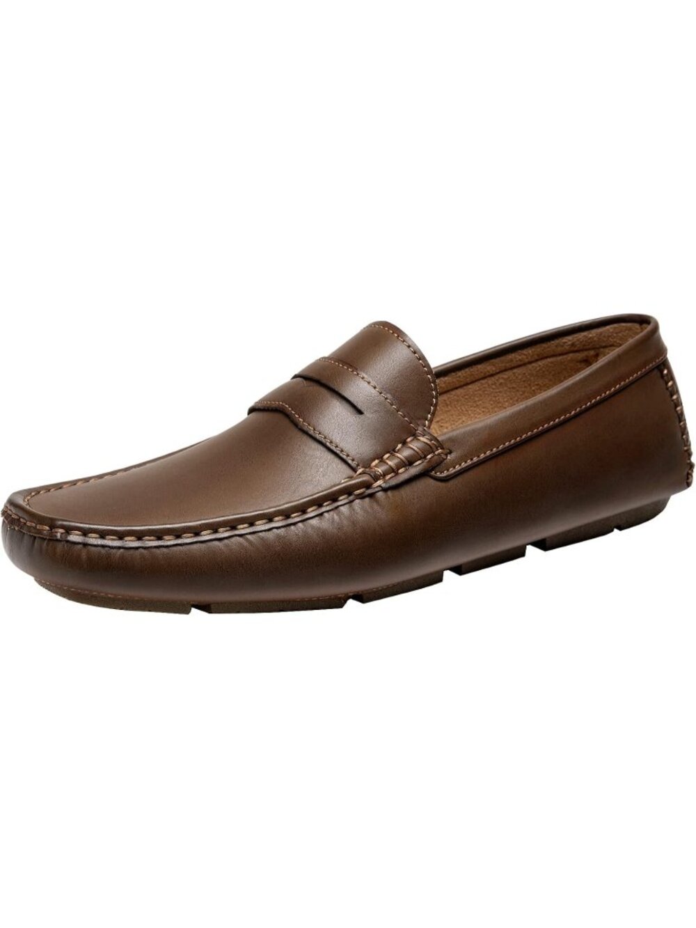 Jousen Men's Dark Brown Closed Toe Classic Lightweight Moccasins Penny Loafers